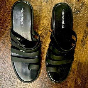 Jeffrey Campbell Black Strappy Sandals